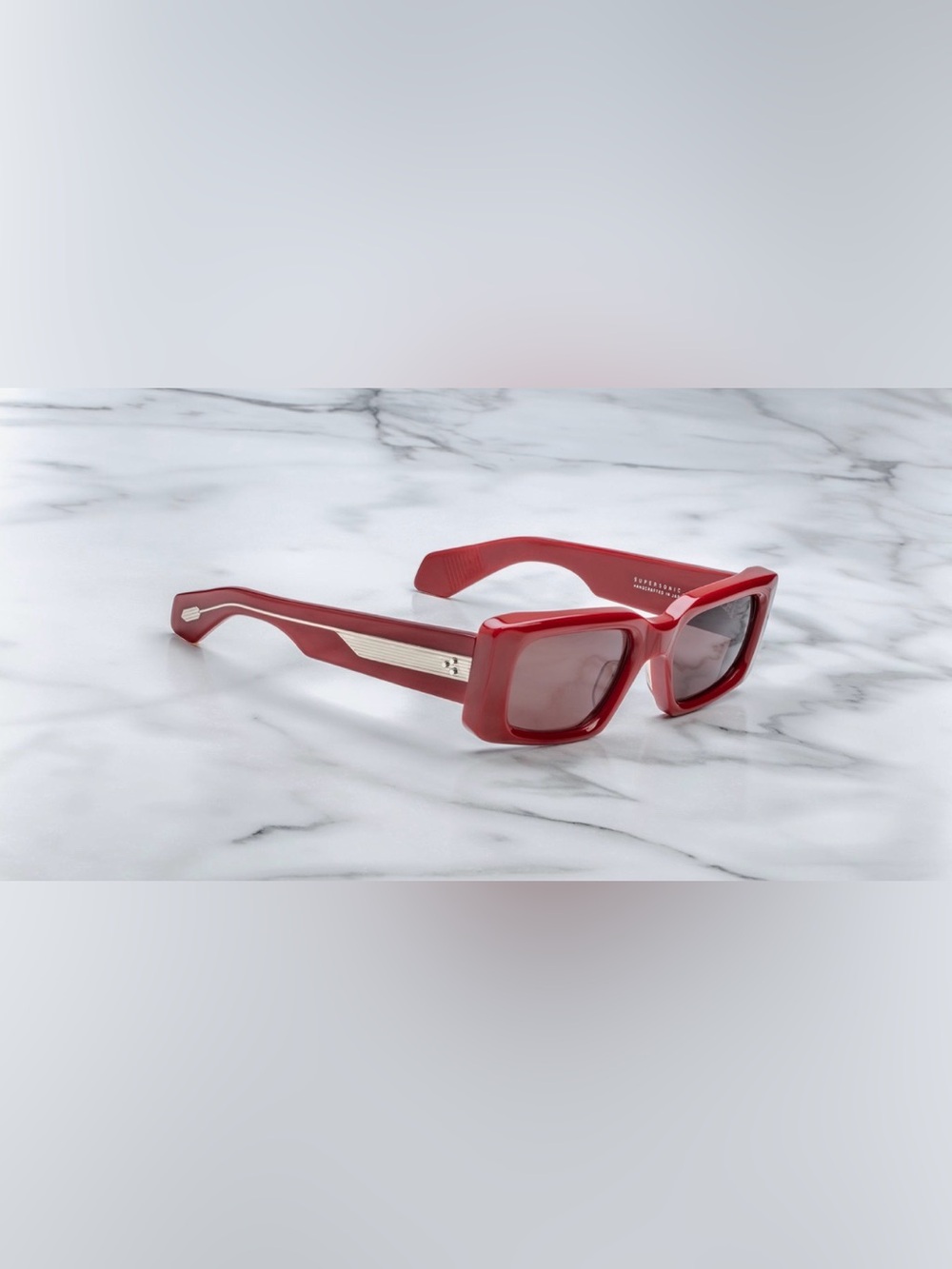 NWT Jacques Marie Mage Supersonic Red Square Frame Sunglasses